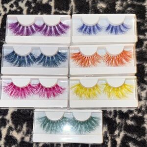 Colorful Faux Eyelash Set x7 bnib